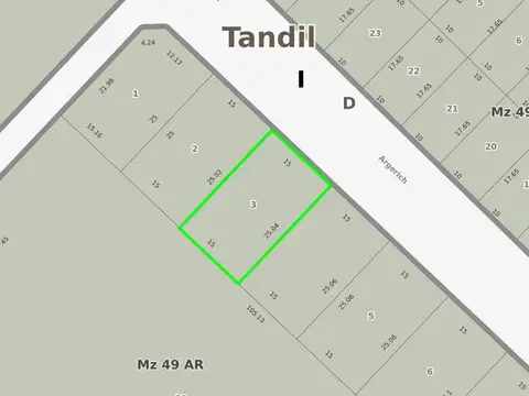 Terreno en Venta en Tandil, USD 28.500