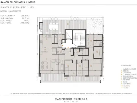 PROYECTO, DEPARTAMENTO 4 AMBIENTES DE CATEGORIA