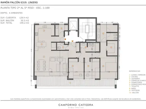 PROYECTO, DEPARTAMENTO 4 AMBIENTES DE CATEGORIA