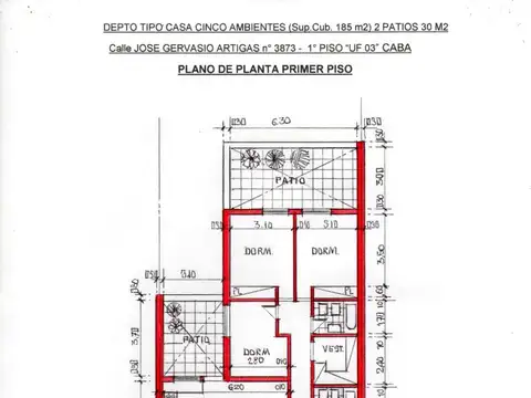 General José Gervasio Artigas 3800, Piso 1