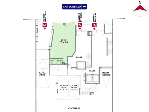 San Lorenzo 1400, Piso -2