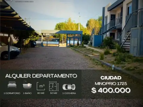 Departamento en alquiler c/ cochera en Centro