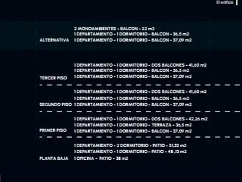 Departamento en Venta de 2 ambientes