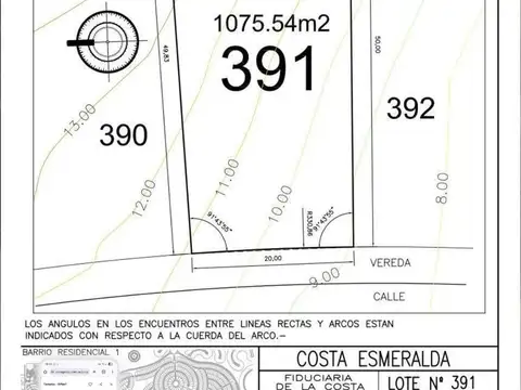 Terreno en Venta de 1076,0 m2