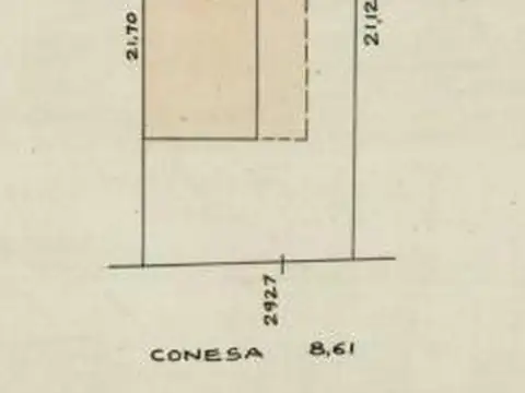 Terreno en Venta 8  mts Frente