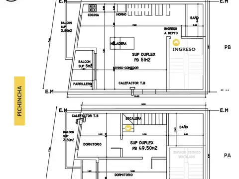 Venta departamento 2 dormitorios Rosario Pichincha