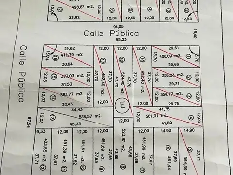 Terreno en Venta de 561,0 m2