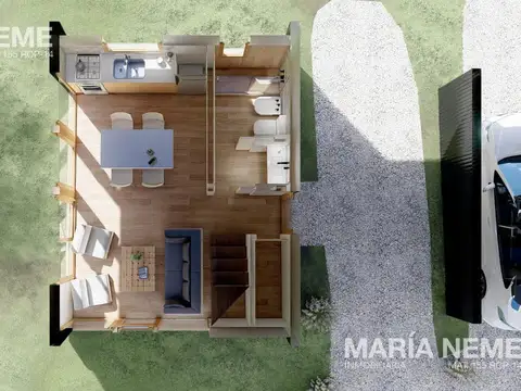 Casa 3 ambientes con 1 baño