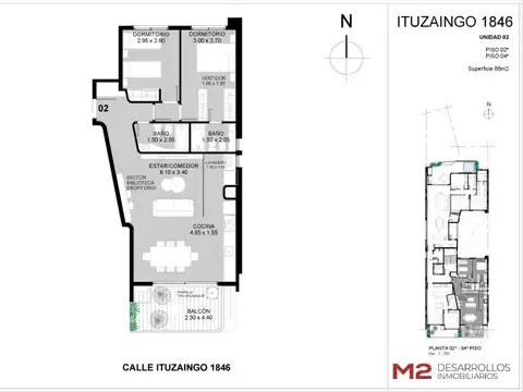 Departamento de 2 dormitorios en Pozo- Venta