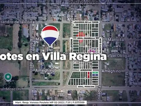 LOTE  EN VILLA REGINA