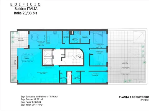 Departamento 4 ambientes con 2 baños