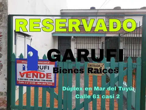 RESERVADO - DUPLEX AL FRENTE EN MAR DEL TUYU - 2 CUADRAS DEL MAR