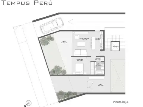 Departamento 2 ambientes con 1 baño