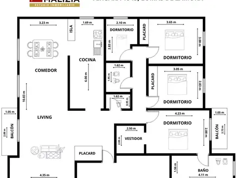 Departamento en Venta de 5 ambientes