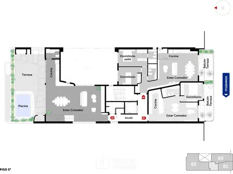 Departamento 4 ambientes con 3 baños