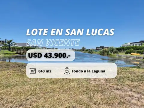 LOTE EN VENTA EN BARRIO SAN LUCAS FONDO A LAGUNA