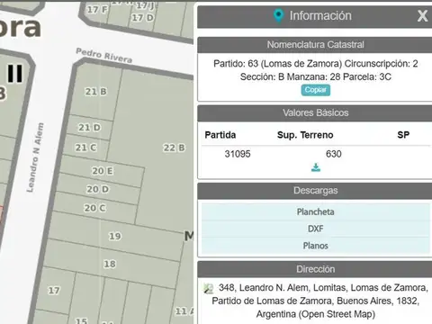 Terreno en Venta de 634,0 m2