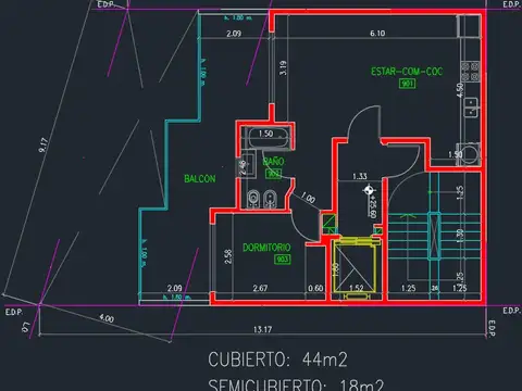 9° A dos ambientes al frente con balcon terraza