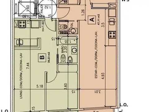 Departamento en Venta de 2 ambientes