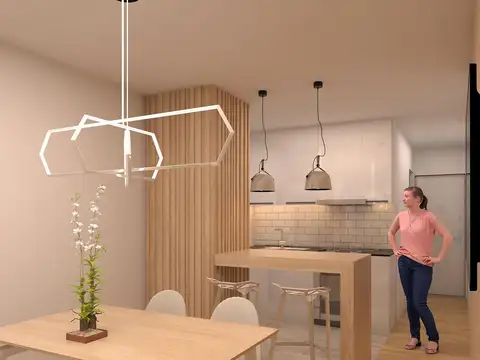 Departamento Monoambiente con 1 baño