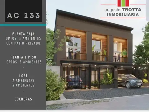 Departamentos 2 ambientes en VENTA BERAZATEGUI