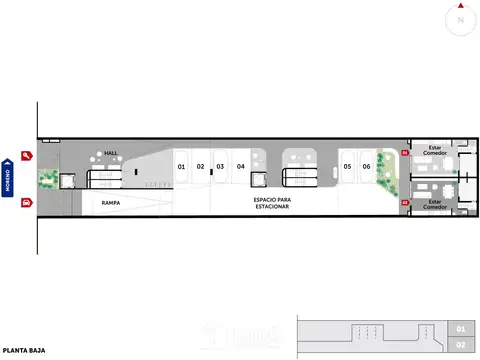 Departamento 3 ambientes con 2 baños