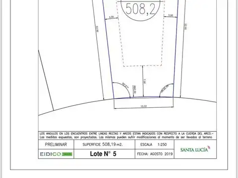 Terreno en Venta de 508,0 m2