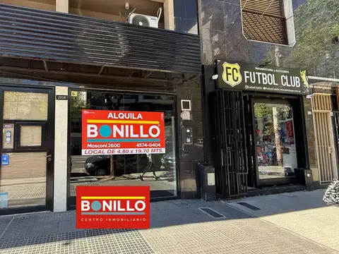 Local en ALQUILER sobre Av Mosconi. 4.80 x 19,70 m