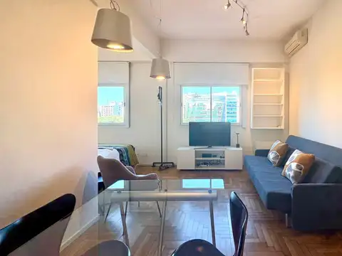 Alquiler monoambiente luminoso al frente, corto o largo plazo- RETIRO.