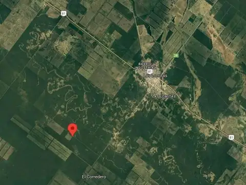 a 12 km de Las Lomitas, Formosa, por Ruta 28 Sur y a 1.000 metros del asfalto.