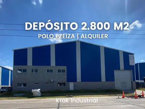 Depósito en alquiler de 2.800 m2 en Polo industrial Ezeiza
