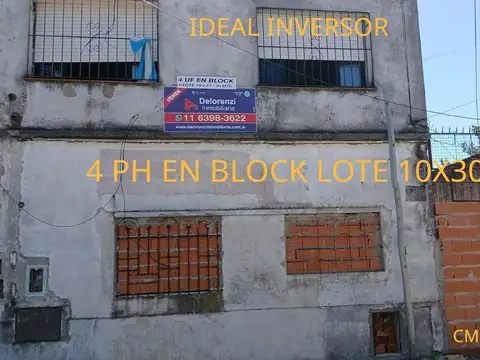 LOTE 1O X 30 CON 4 PH EN BLOCK CON PLANO PH APROBADO