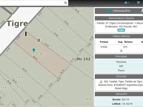 Terreno en Venta 32  mts Frente