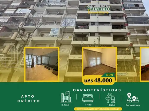 DEPARTAMENTO DE 2 AMBIENTES ZONA NUEVO SHOPPING ALDREY