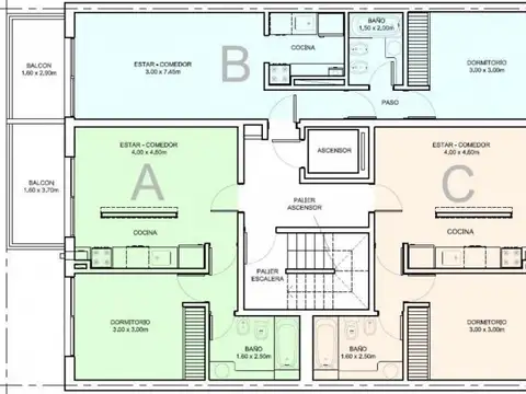 Departamento 2 ambientes con 1 baño