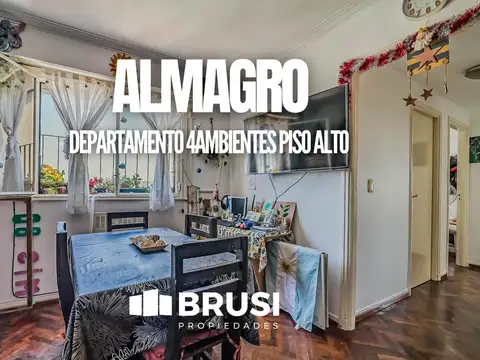 DEPARTAMENTO EN VENTA EN ALMAGRO 4 AMBIENTES - PISO ALTO