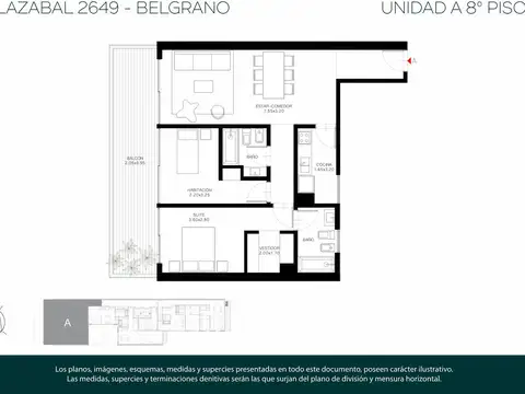 VENTA DEPARTAMENTO DE 3 AMBIENTES CON BALCON TERRAZA EN BELGRANO, EN CONSTRUCCION
