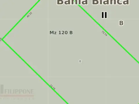 Terreno en Venta 74  mts Frente