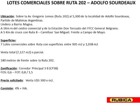 Terreno en Venta en Ingeniero Adolfo Sourdeaux, USD 1.900.000