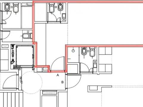 Departamento Monoambiente con 1 baño