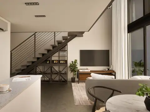 Departamento 3 ambientes en doble altura en venta en Martinez