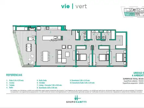 Departamento en Venta de 4 ambientes