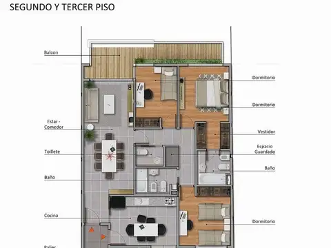 Departamento en Venta de 3 dormitorios