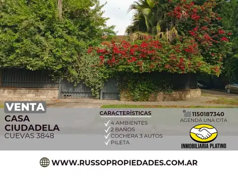 Casa - Venta - Argentina, Tres de Febrero - CUEVAS 3848