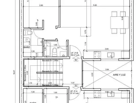 Departamento 4 ambientes con 2 baños