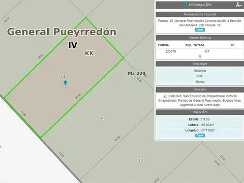 Terreno en Venta en Barrio Chapadmalal, USD 55.000