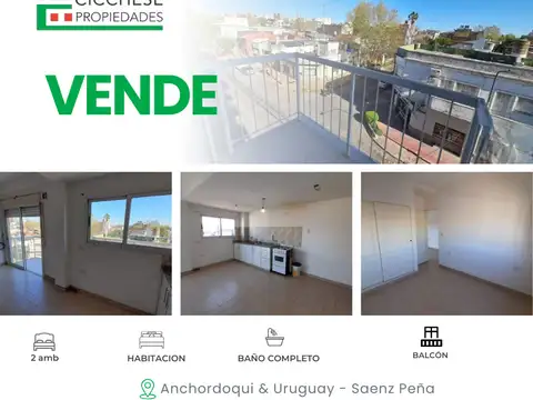 Hermoso y amplio 2 ambientes con Balcón al frente