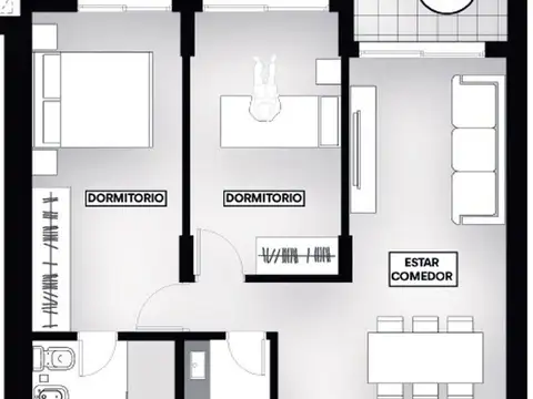 Departamento en Venta de 2 dormitorios