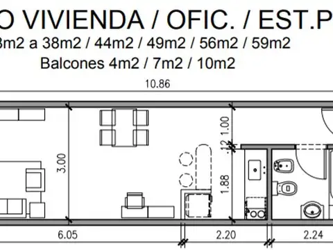 "" LA CISTERNA ""   OFICINAS EN EDIFICIO PREMIUN   DESDE 28 M2 A 59 M2 2 CUADRAS PLAZA DE MAYO