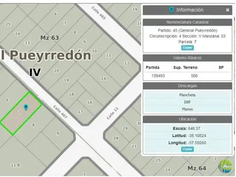 Lote Chapadmalal- Calle 467 e/ 14 y 12 - sup 506 m2